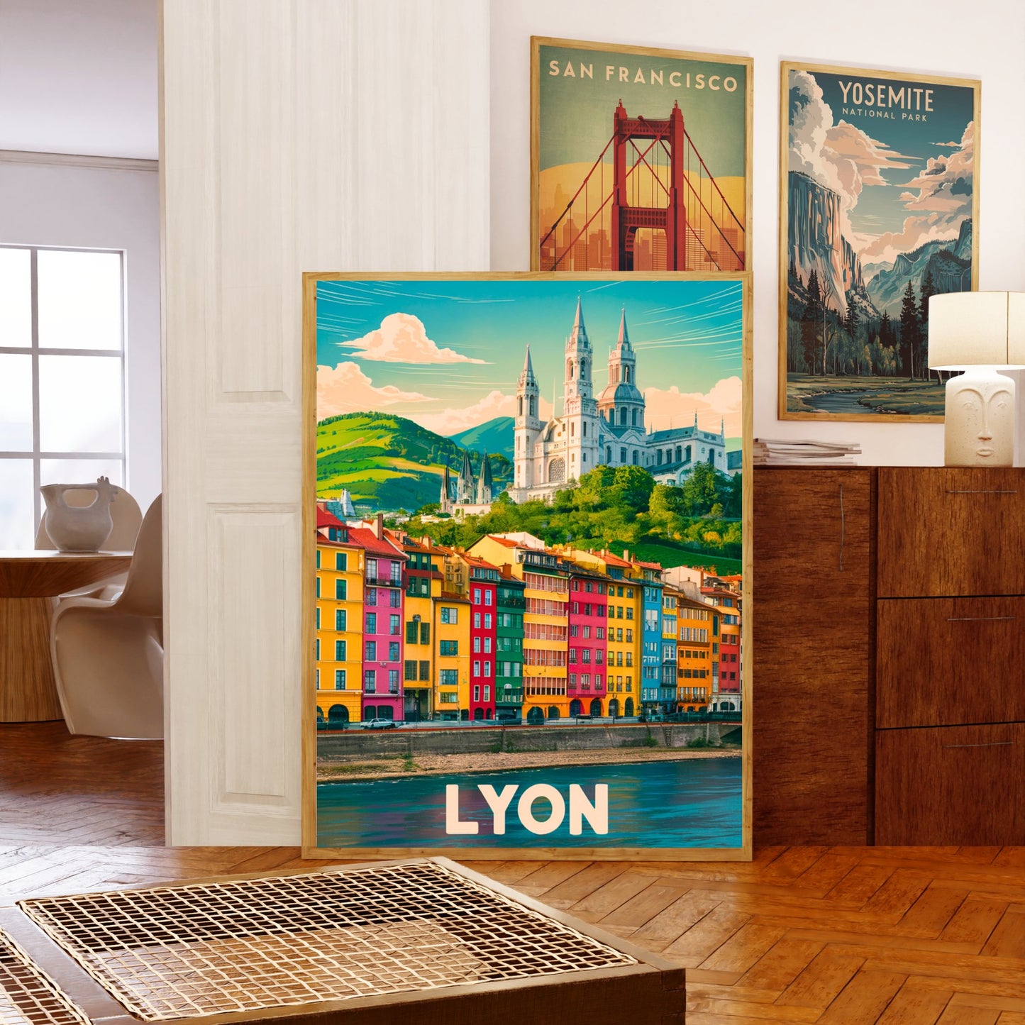 Lyon Vintage Travel Poster