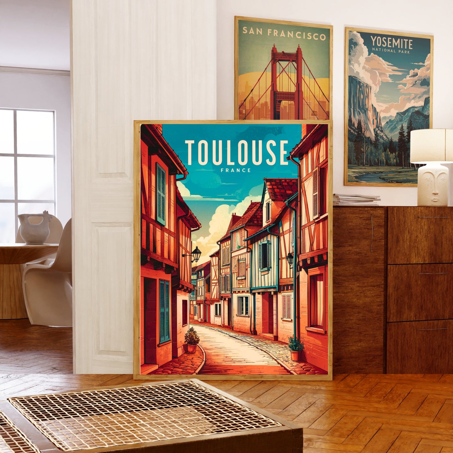 Toulouse  Vintage Travel Poster