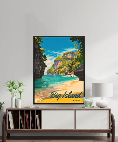 Big Island Vintage Travel Poster - Timeless Hawaiian Majesty