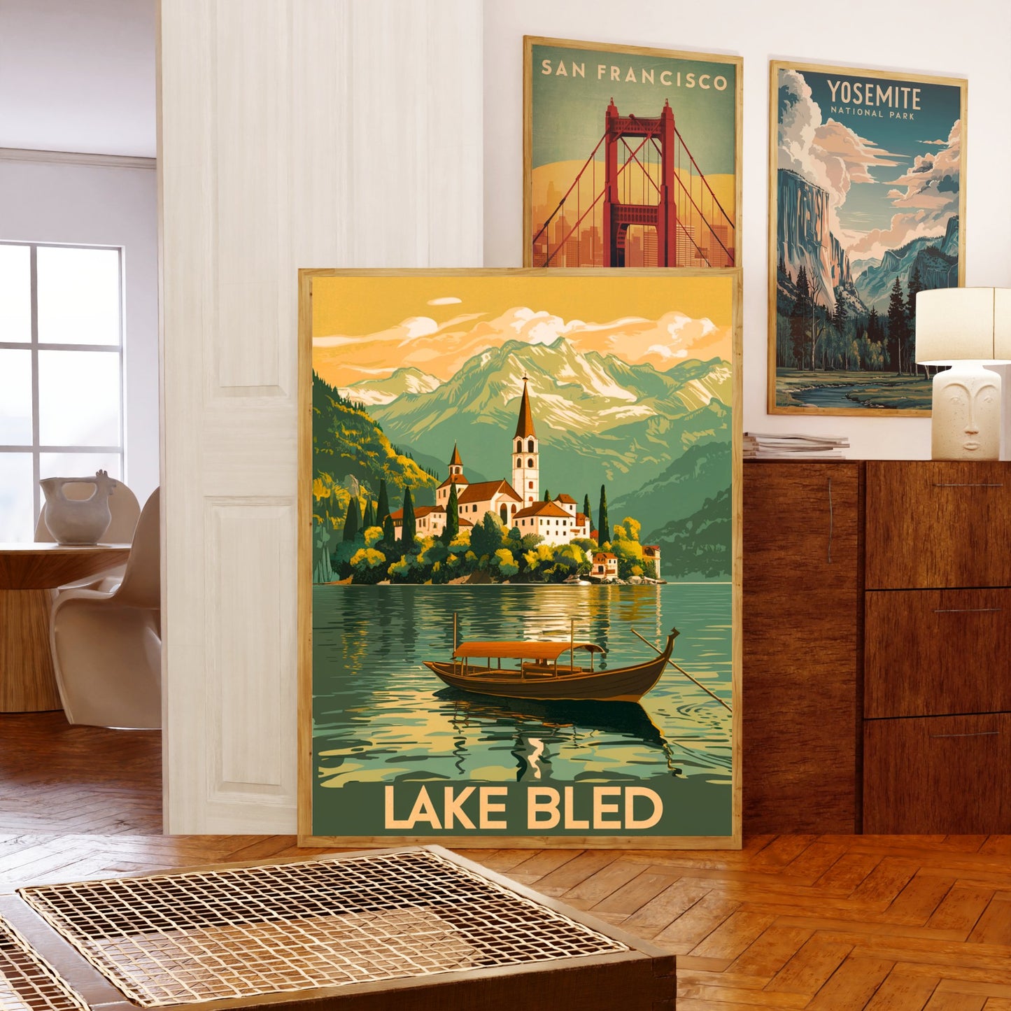 Lake Bled Vintage Travel Poster