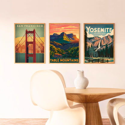 Table Mountain Vintage Travel Poster - Beautiful Views