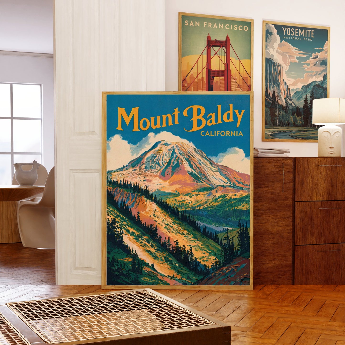 Mount Baldy Vintage Travel Poster