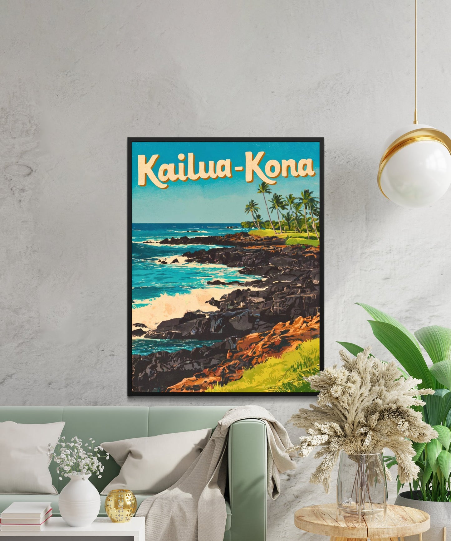 Kailua-Kona Vintage Travel Poster - Hawaiian Paradise on the Big Island