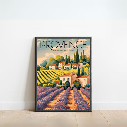 Provence Rocks Vintage Travel Poster