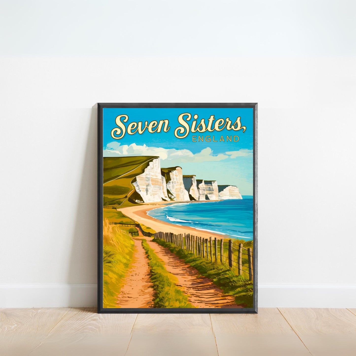 Seven Sisters Vintage Travel Poster - Scenic Bays