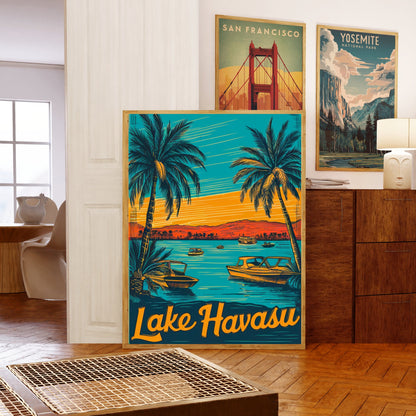 Lake Havasu Vintage Travel Poster