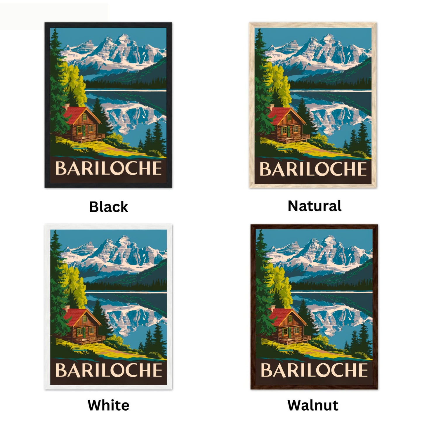 Bariloche Vintage Travel Poster - Outdoor Adventure