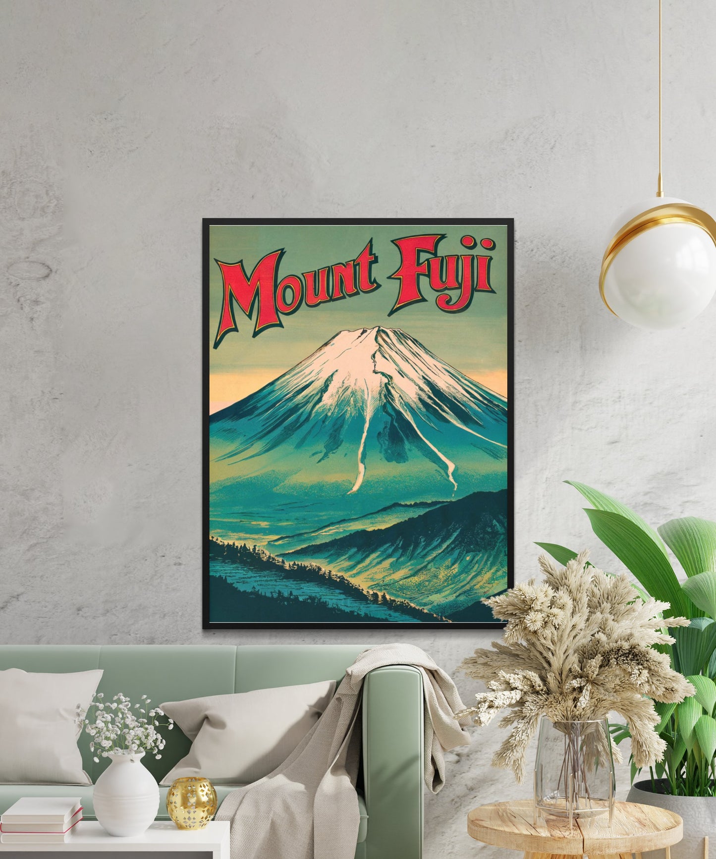 Mount Fuji Vintage Travel Poster