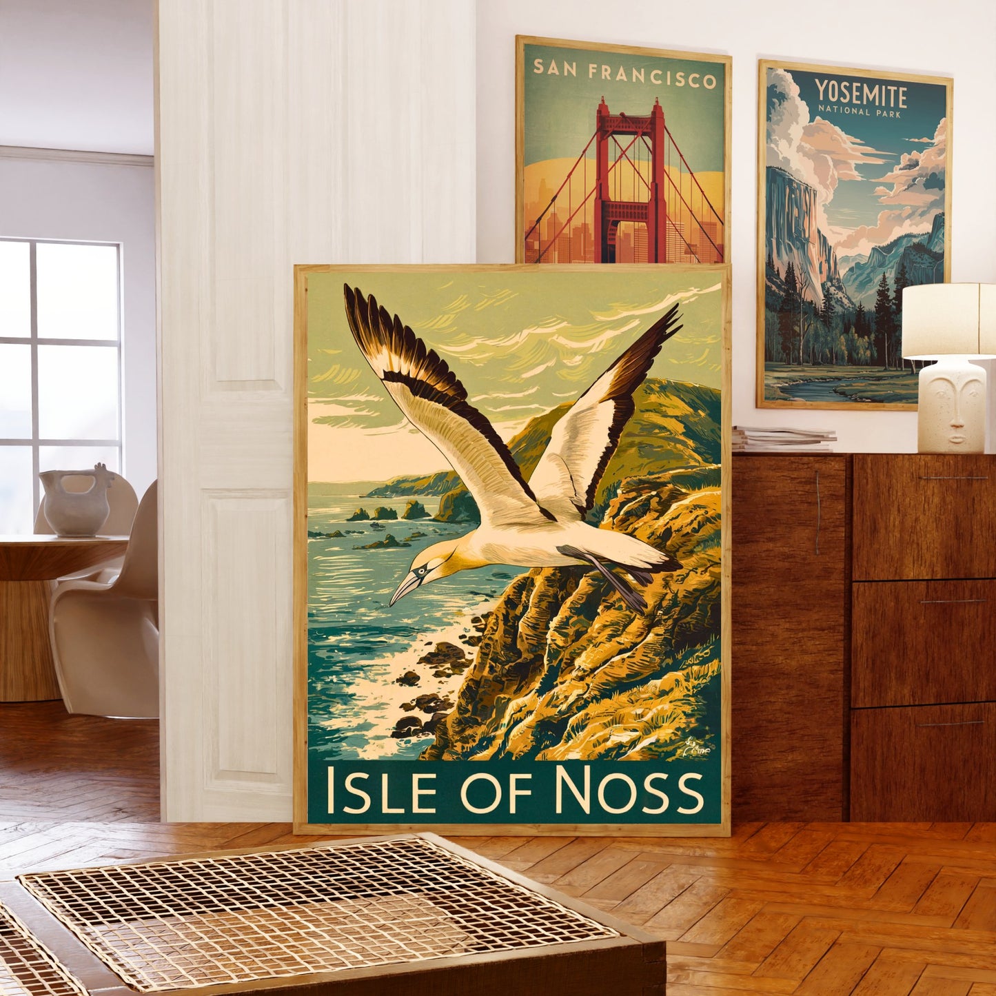 Isle of Noss Vintage Travel Poster