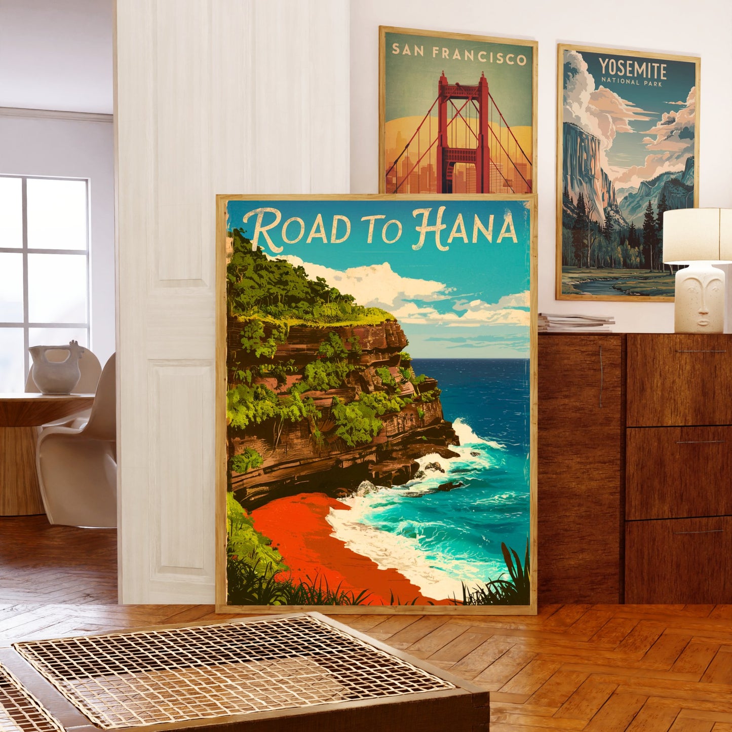 Road to Hana Vintage Travel Poster