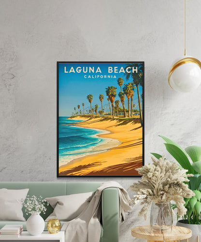 Laguna Beach Vintage Travel Poster