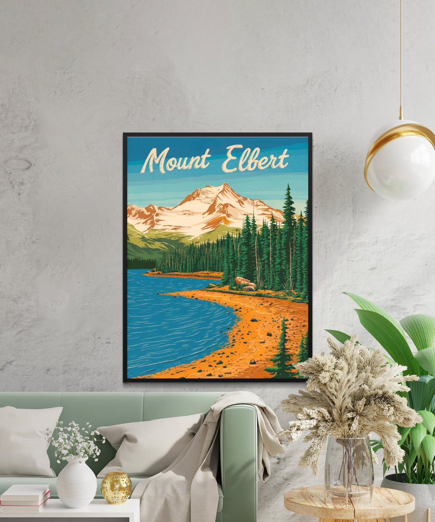 Mount Elbert Vintage Travel Poster  - Beautiful Views