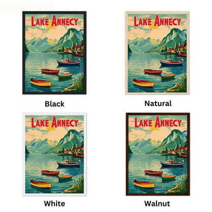 Lake Annecy Vintage Travel Poster