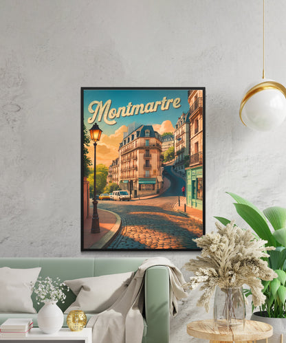 Montmartre Vintage Travel Poster