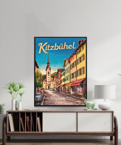 Kitzbühel Vintage Travel Poster - Austria's Winter Wonderland