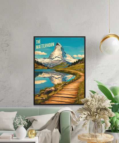 Matterhorn Vintage Travel Poster - Alpine Elegance