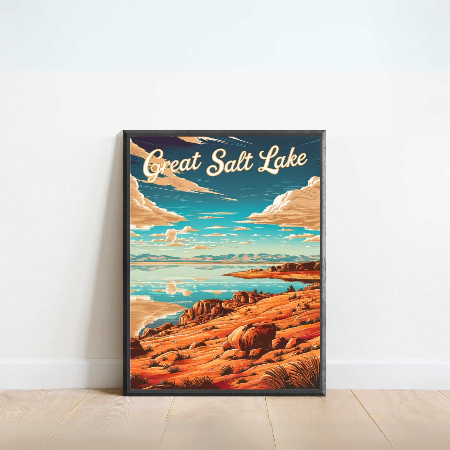 Great Salt Lake Vintage Travel Poster - Quiet Getaway