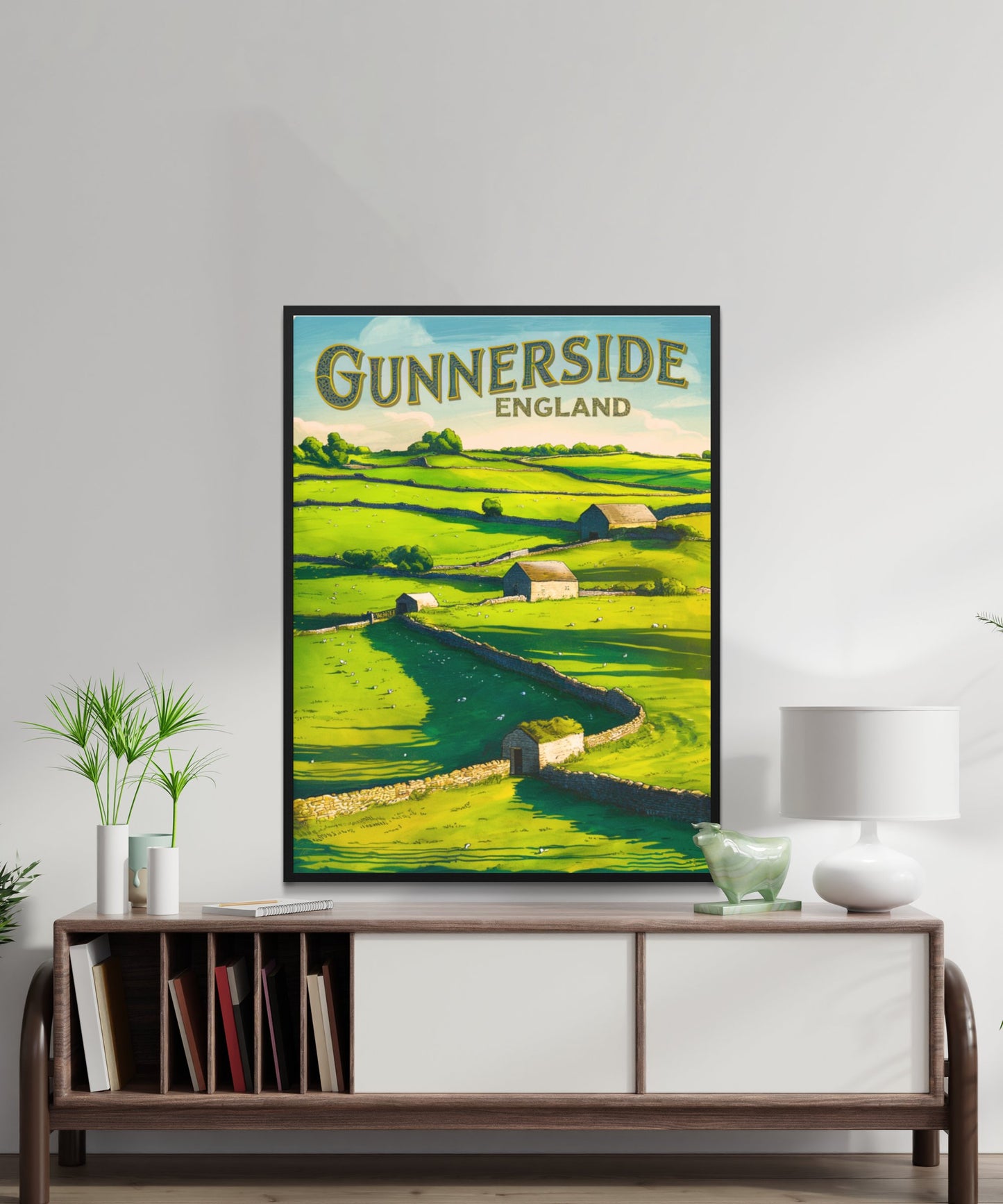 Gunnerside Vintage Travel Poster - Scenic Valleys