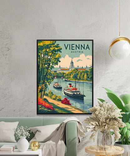 Vienna Vintage Travel Poster - Timeless Imperial Elegance