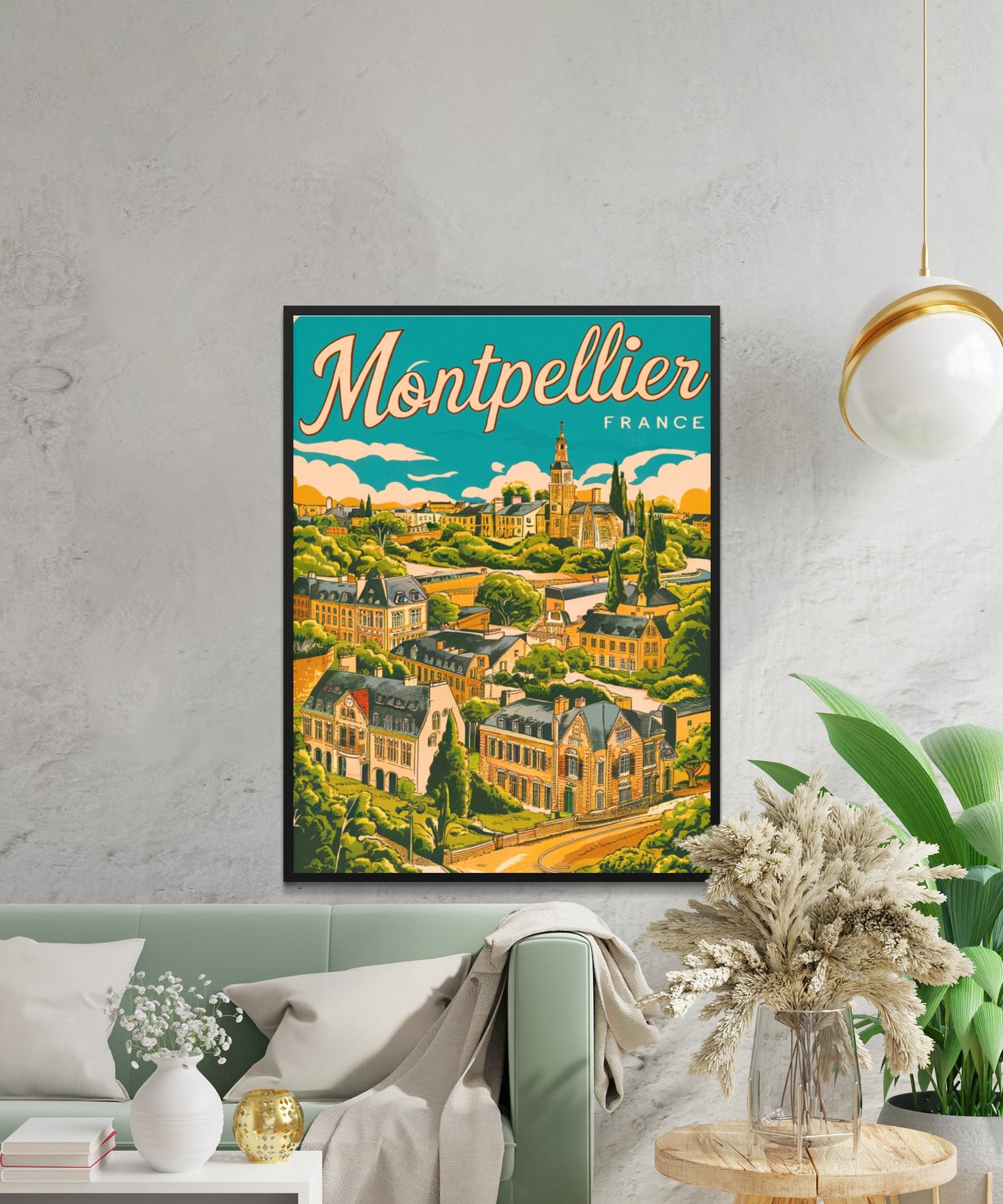 Montpellier  Vintage Travel Poster - Beautiful Views