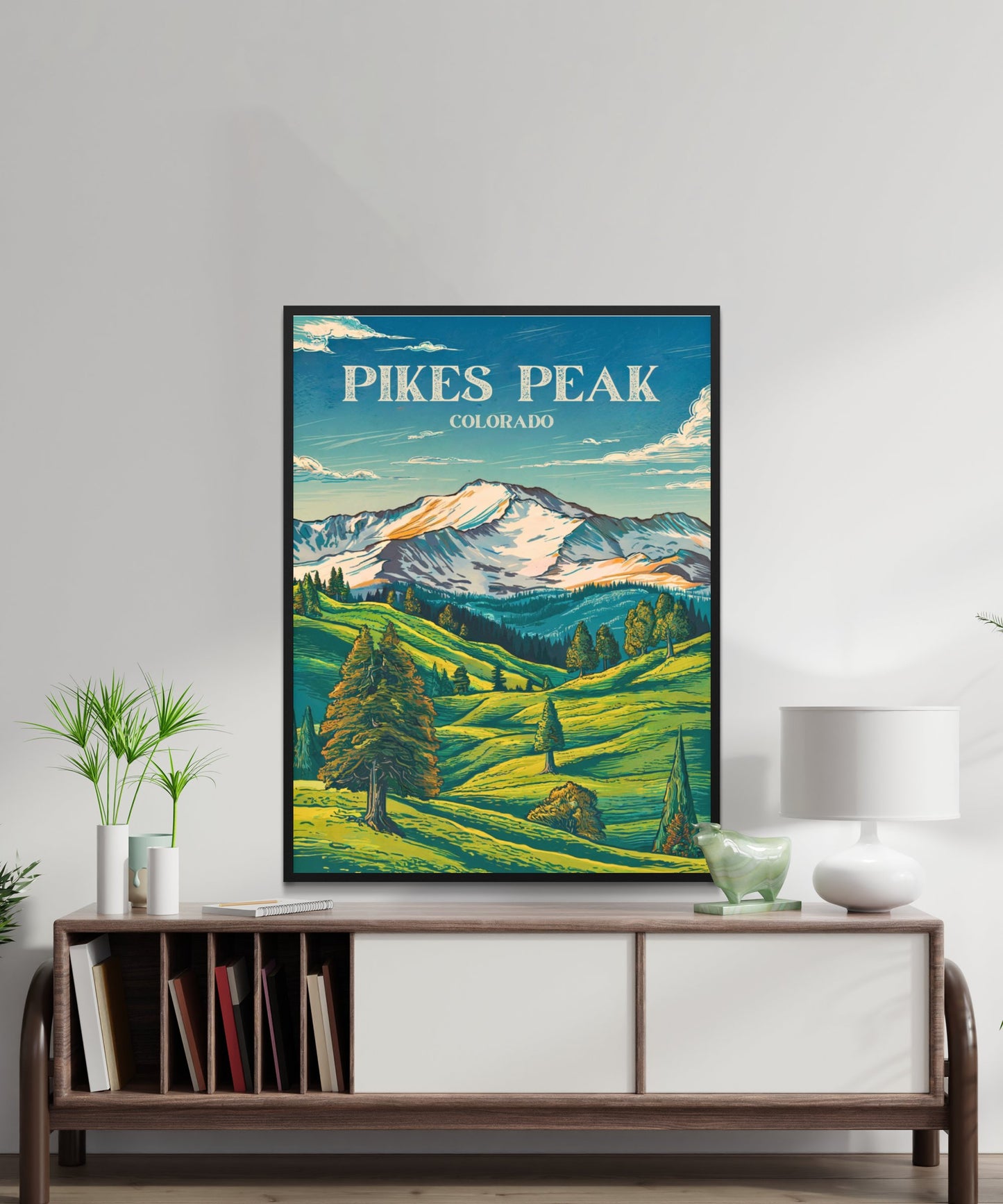 Pikes Peak Vintage Travel Poster