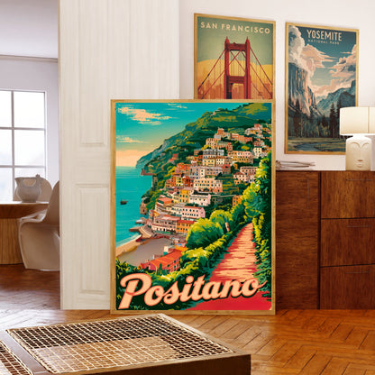 Positano Vintage Travel Poster