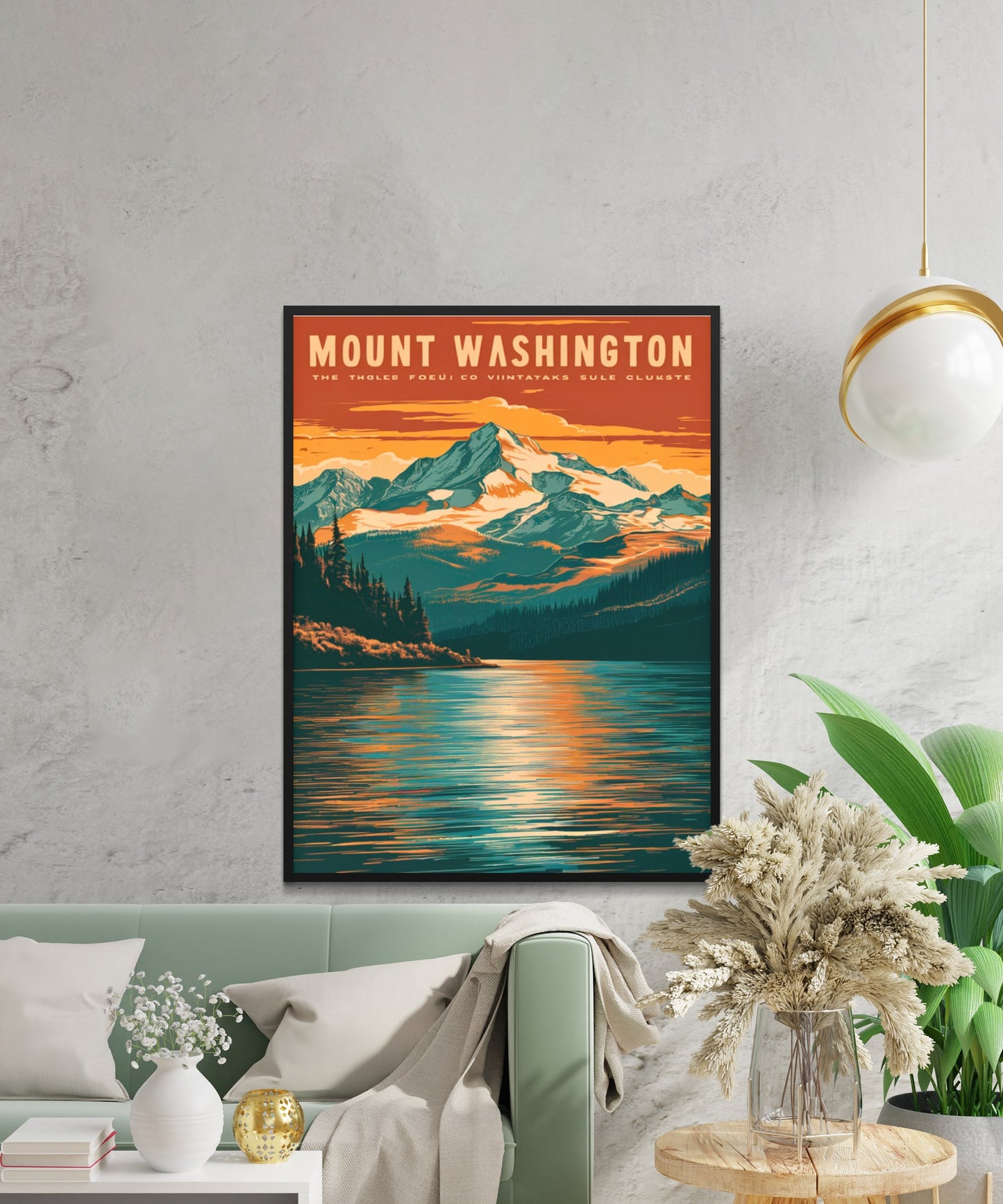 Mount Washington Vintage Travel Poster - Peak of New England