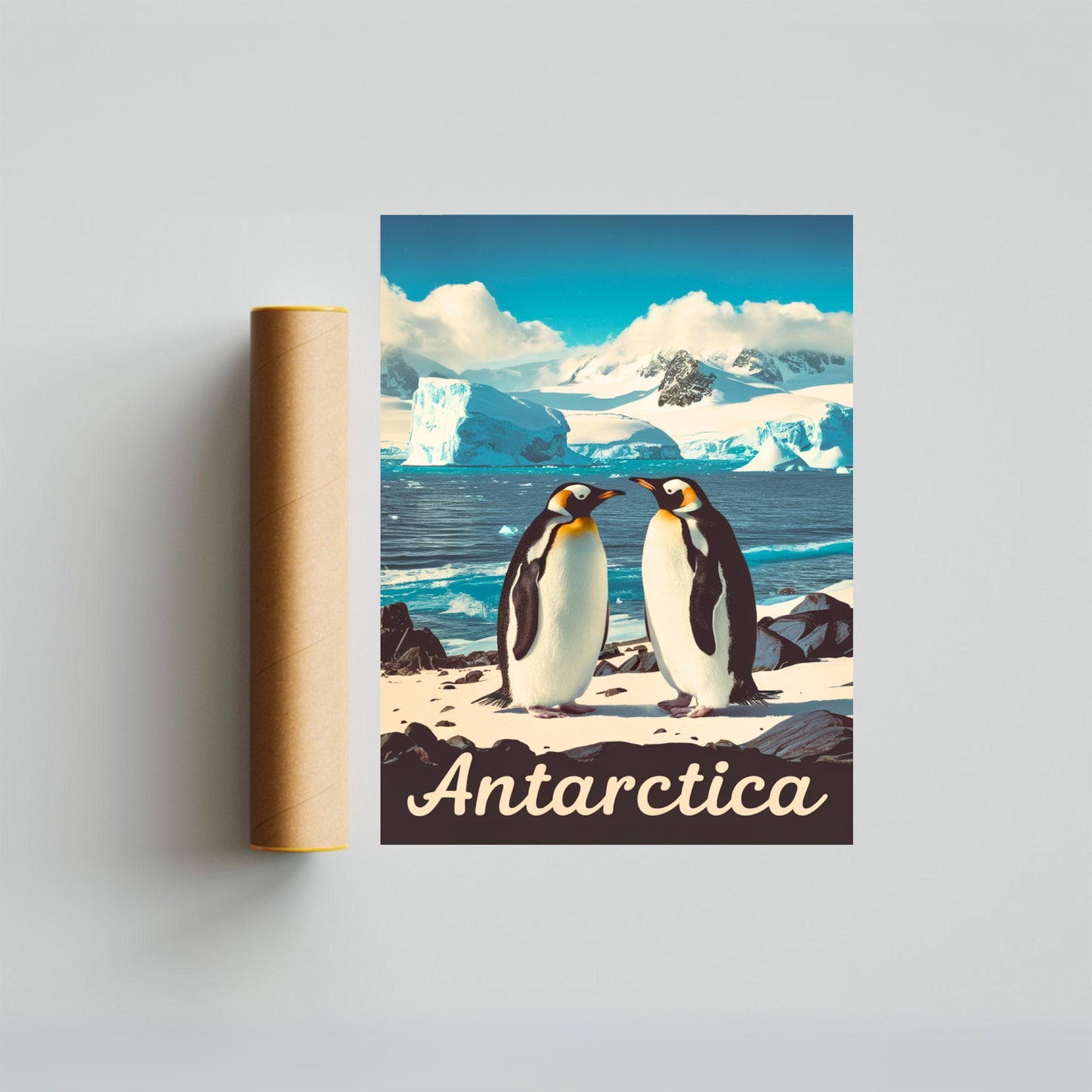 Antarctica Vintage Travel Poster - Pristine Landscape