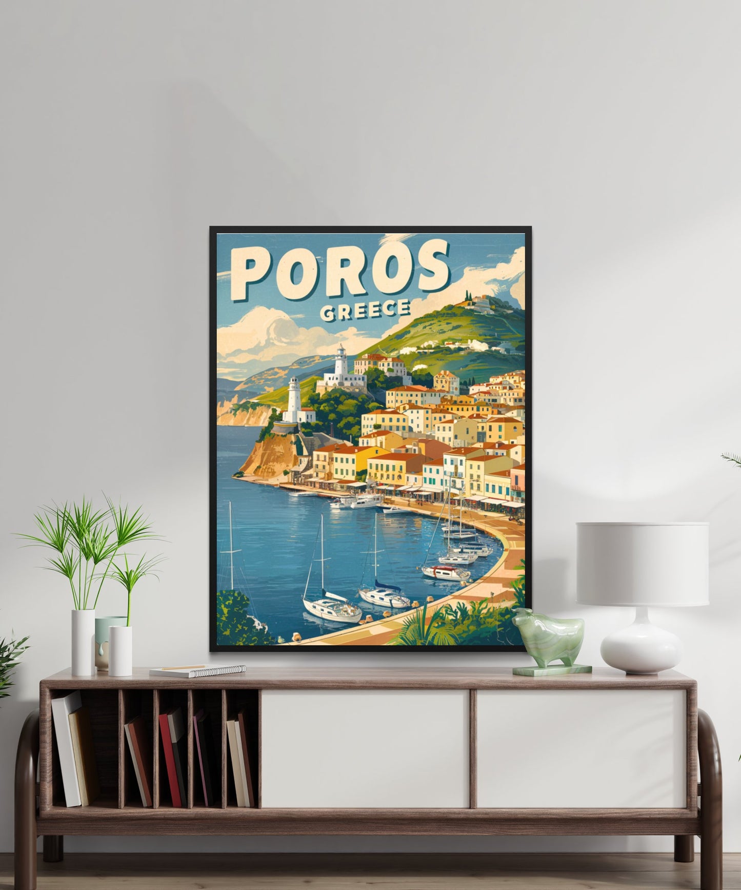 Poros Vintage Travel Poster