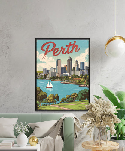 Perth Vintage Travel Poster