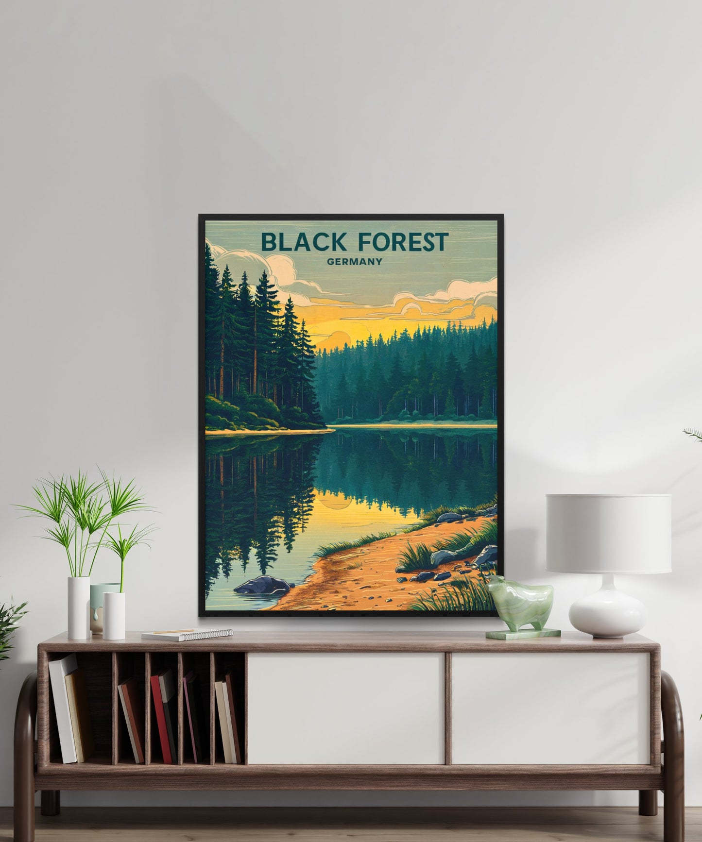 Black Forest Vintage Travel Poster  - Germany Forest