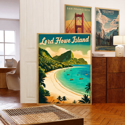 Lord Howe Island Vintage Travel Poster - Nature’s Secluded Paradise of Australia