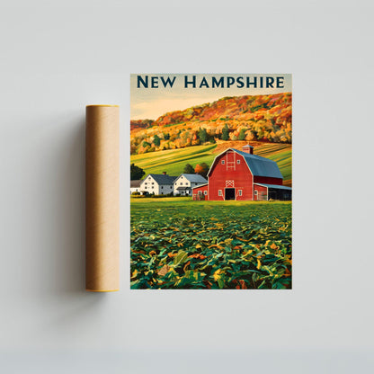 New Hampshire Vintage Travel Poster - Timeless New England Charm