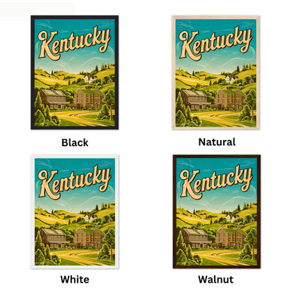 Kentucky Vintage Travel Poster - Bourbon Country