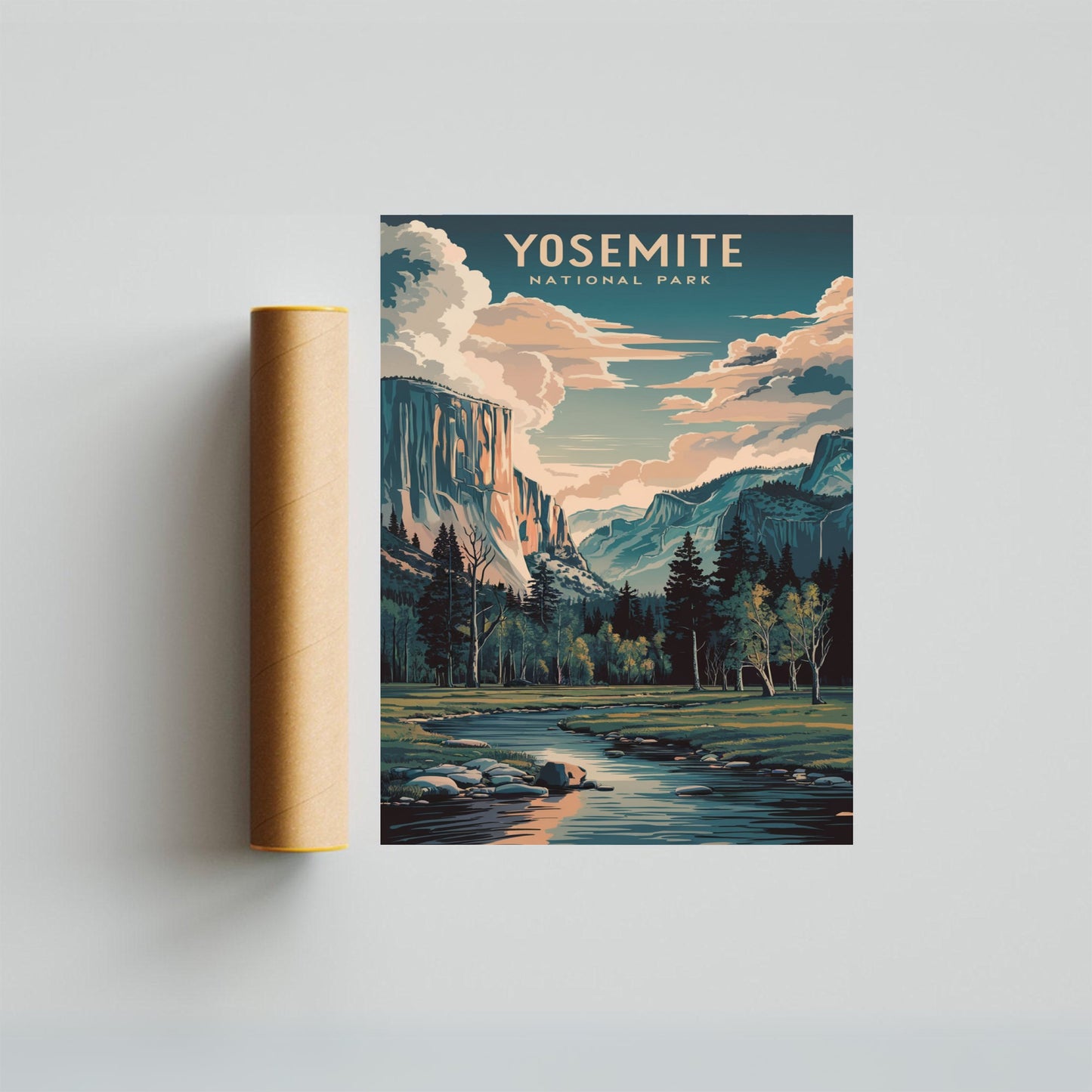 Yosemite Vintage Travel Poster