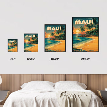 Maui Vintage Travel Poster - Island Serenity