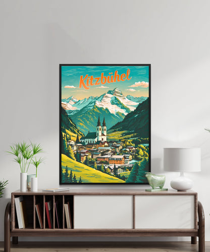 Kitzbühel Vintage Travel Poster