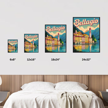 Bellagio Vintage Travel Poster