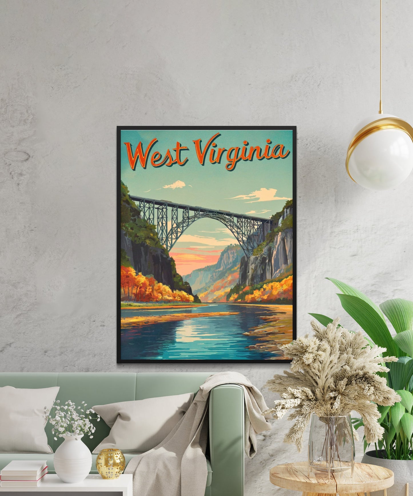 West Virginia Vintage Travel Poster - Timeless Appalachian Charm