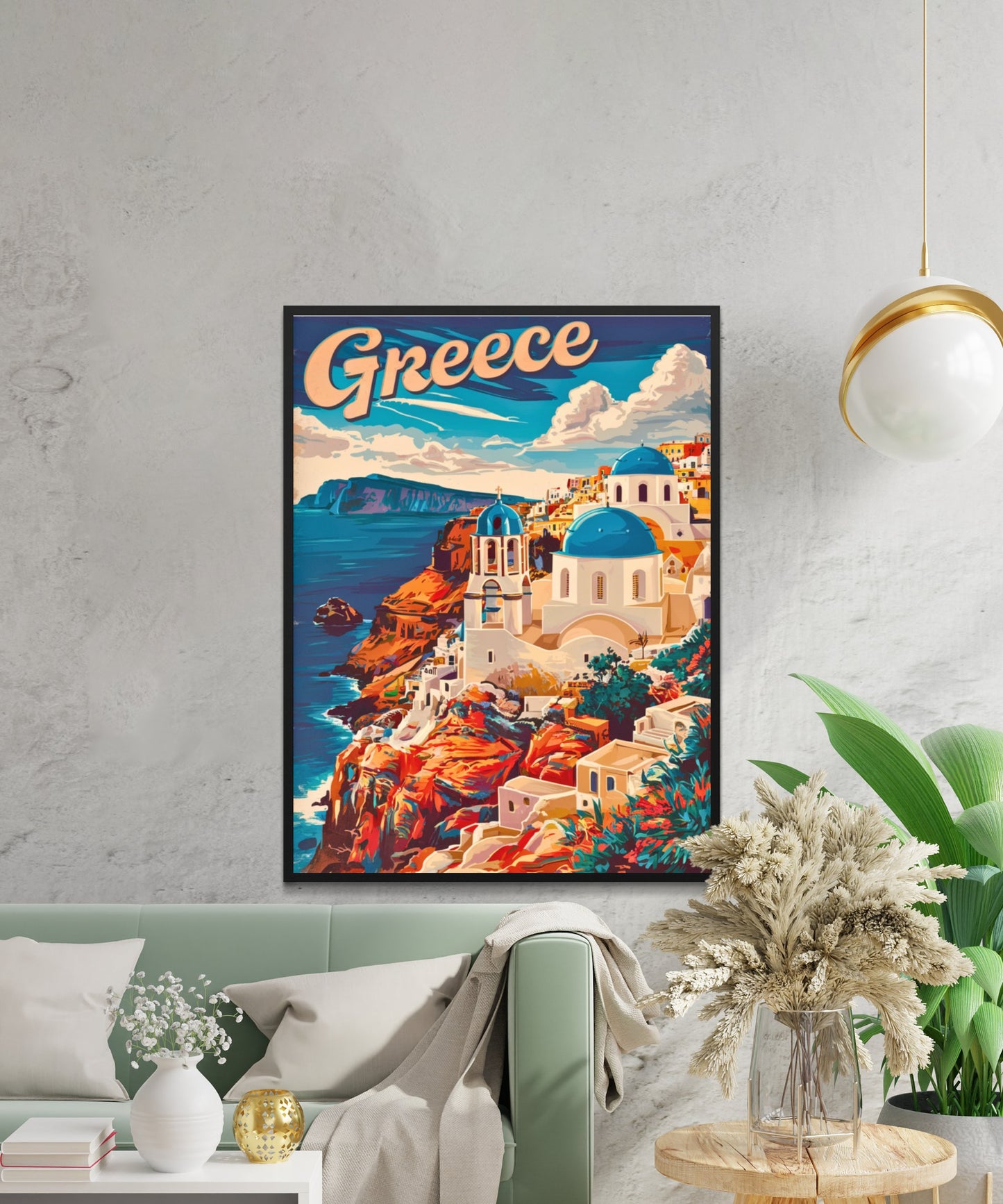 Greece Vintage Travel Poster - Aegean Serenity