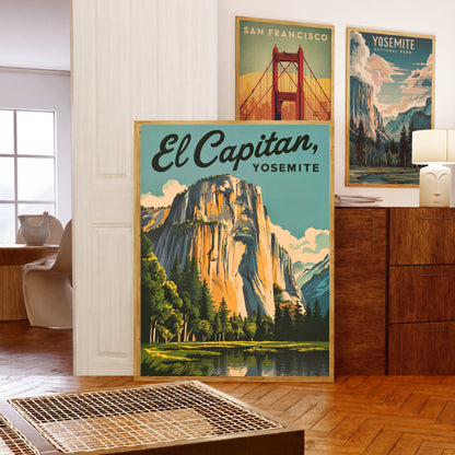 Yosemite El Capitan Vintage Travel Poster - Nature's Paradise