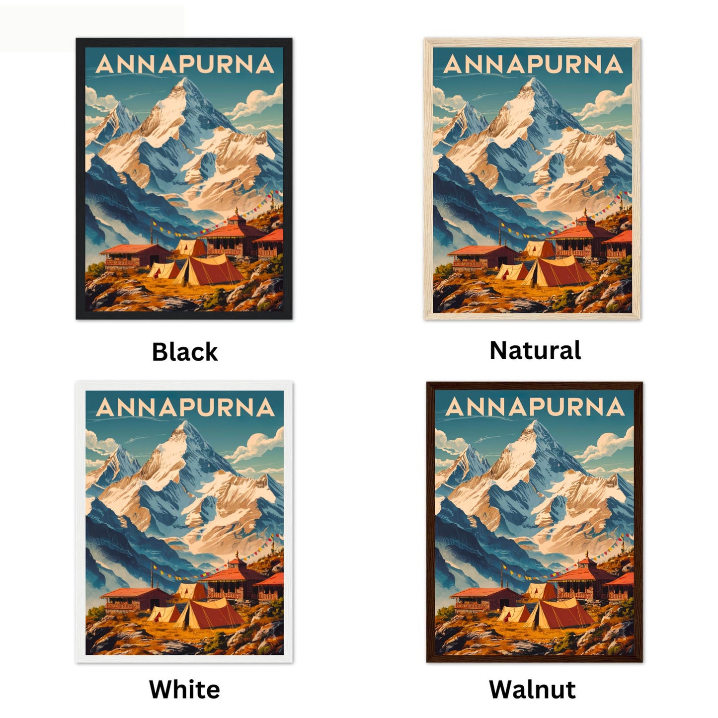 Annapurna Vintage Travel Poster - Scenic Beauty