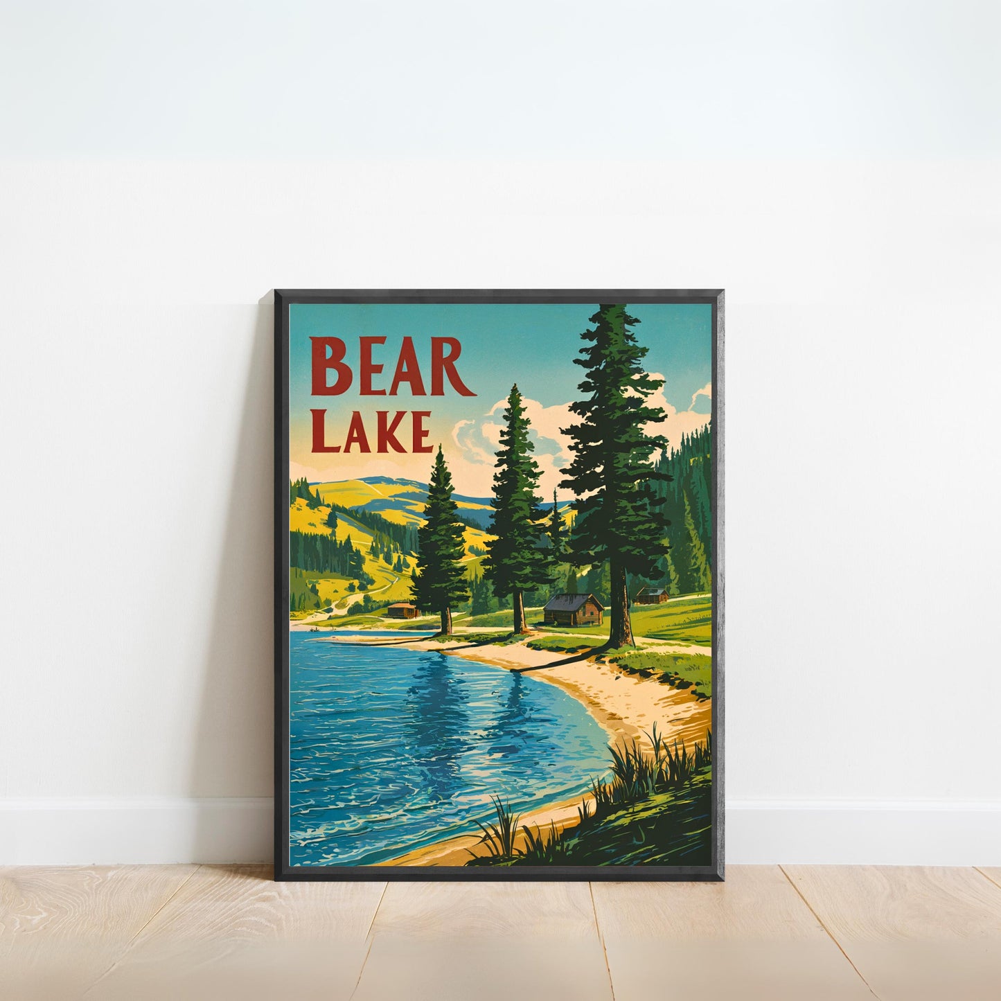 Bear Lake  Vintage Travel Poster - Utah's Gem of the Rockies