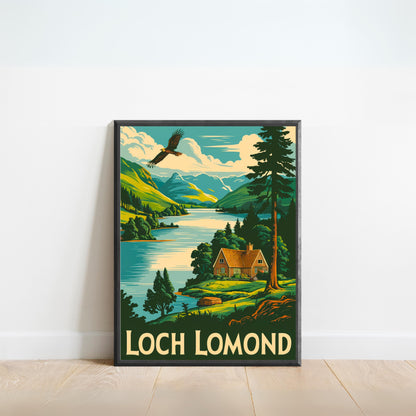 Loch Lomond Vintage Travel Poster - Pristine Lakes