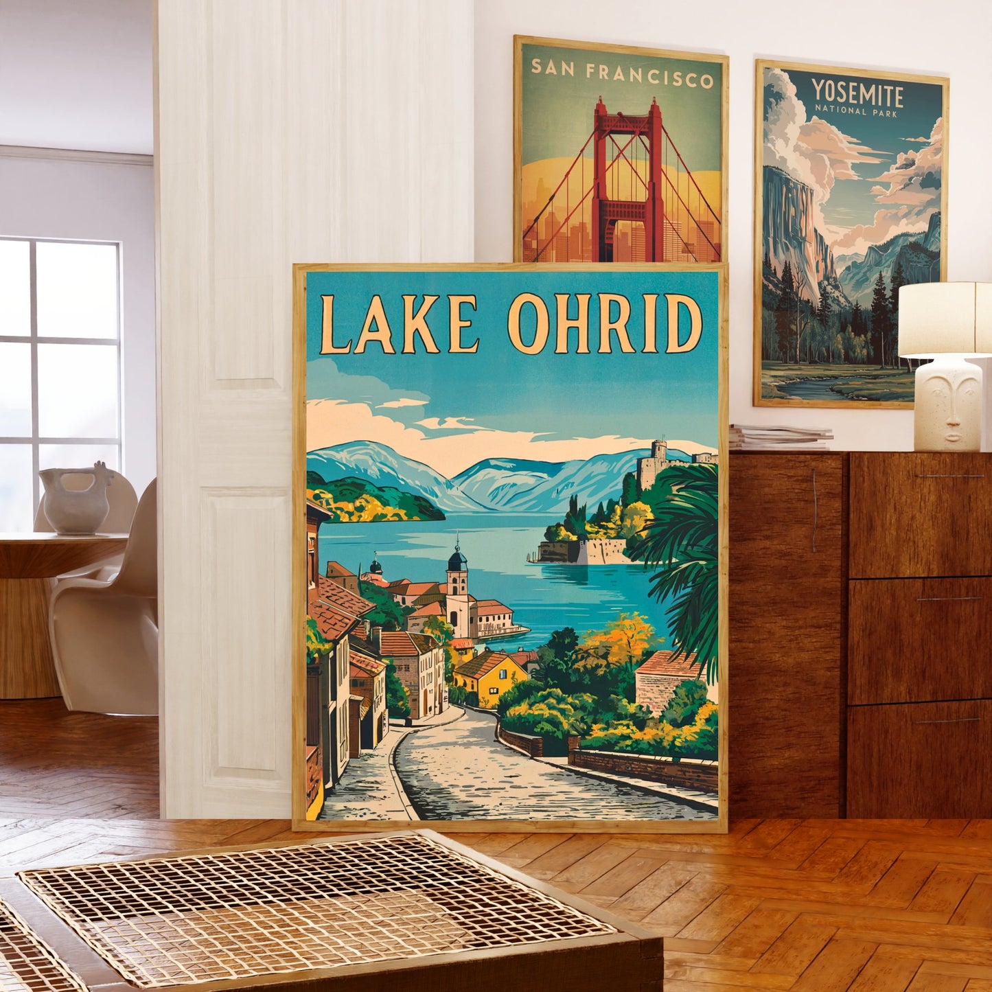 Lake Ohrid Vintage Travel Poster  - Jewel of the Macedonian Highlands