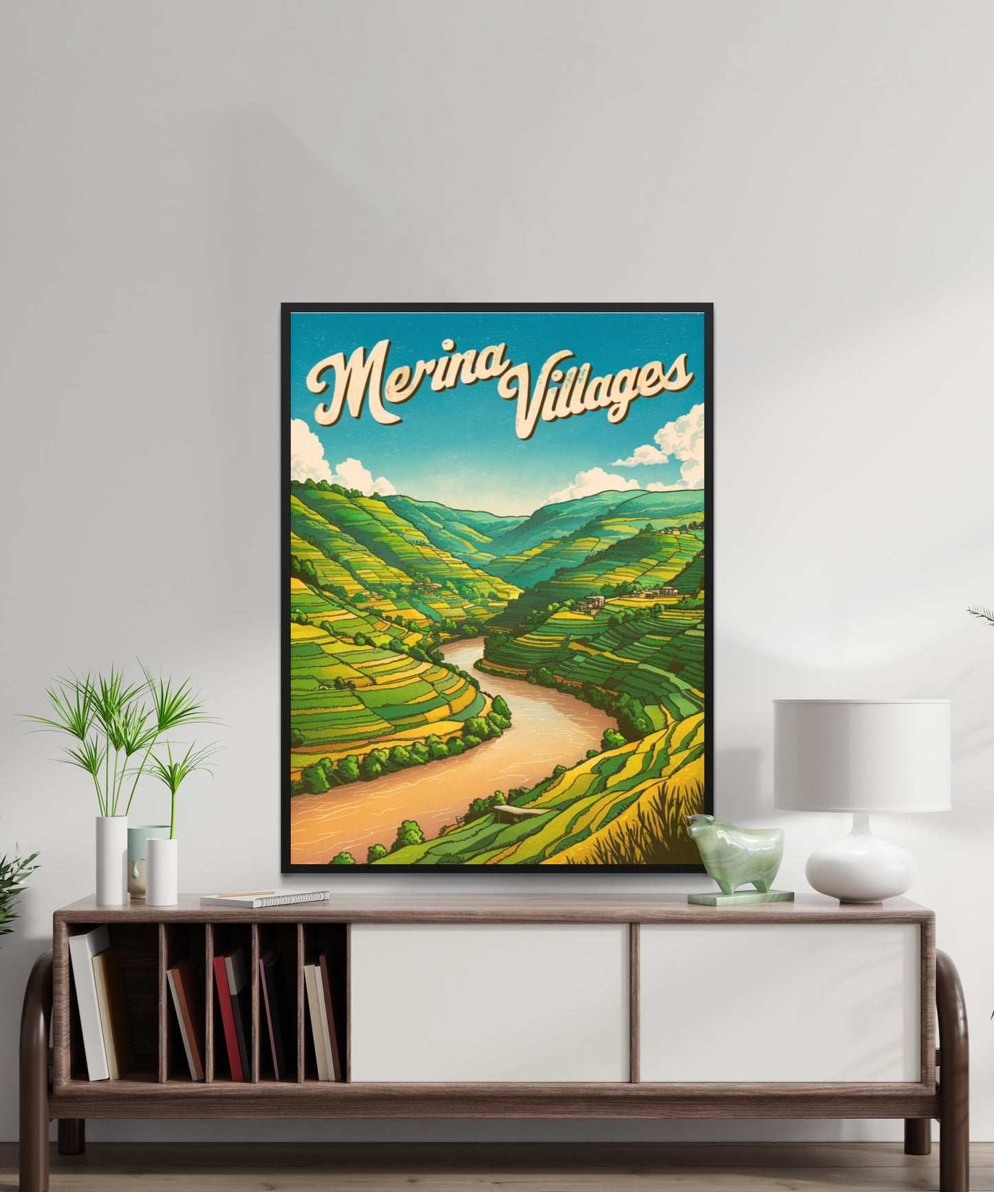 Merina Villages Vintage Travel Poster