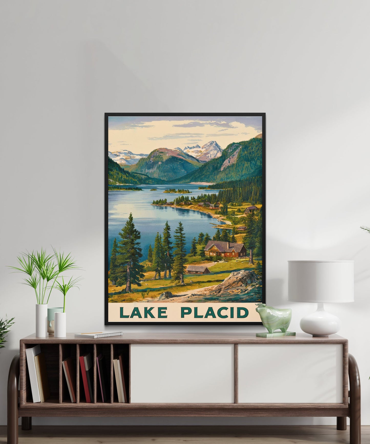 Lake Placid Vintage Travel Poster