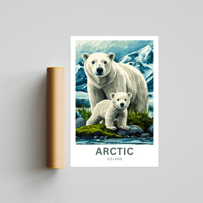 Arctic Travel Poster - Icy Landscape