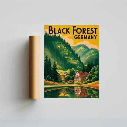 Black Forest Vintage Travel Poster