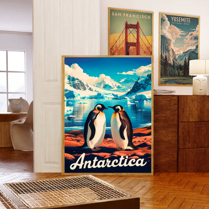 Antarctica Vintage Travel Poster - Extreme Climate